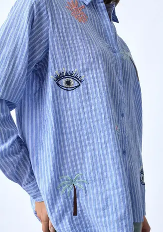 SistersPoint Ibisa Shirt - Blue Stripe