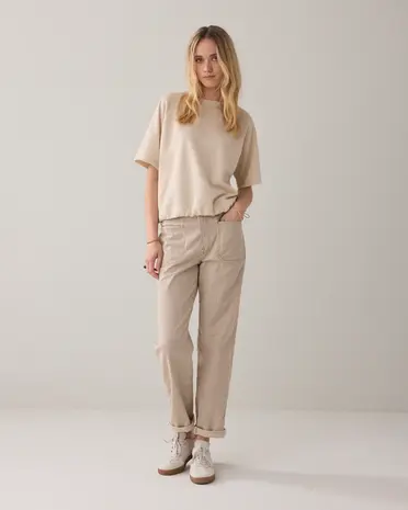 Summum Woman Top Boxy tee sparkle - Ivory Summum Woman Top Boxy tee sparkle - Ivory