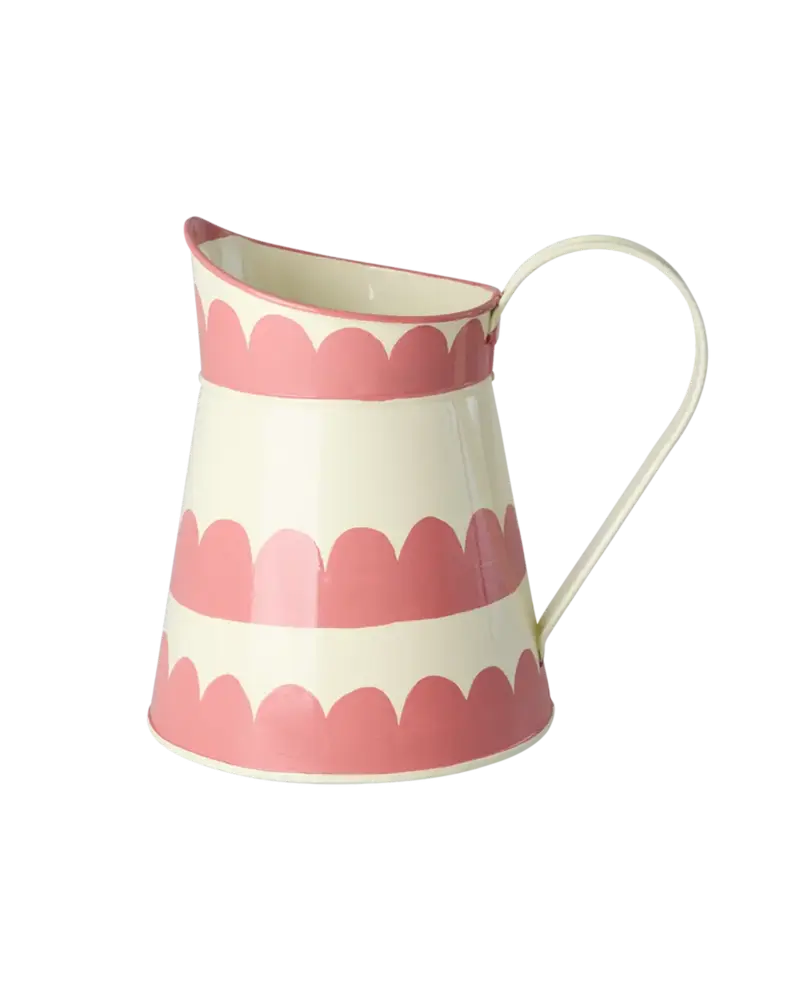 Rice Metalen kan - Creme met roze