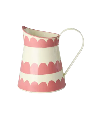 Rice Metalen kan - Creme met roze