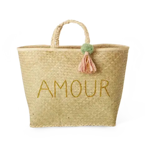 Rice Raffia Tas - Amour