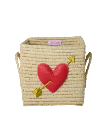 Rice Raffia opbergmand - Hart Cupido