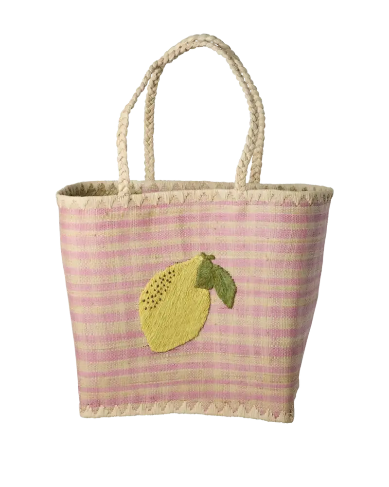 Rice Raffia Tas - Citroen