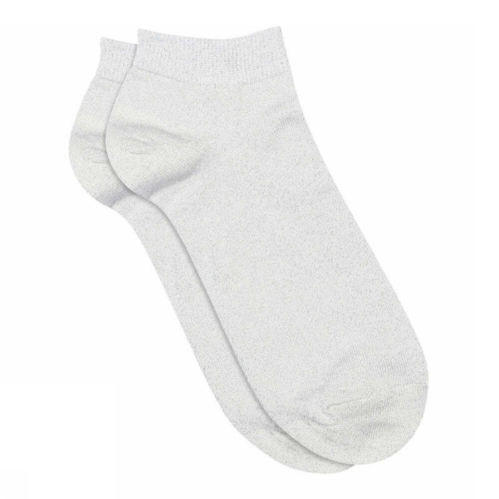 MP Denmark Zoe glitter sneaker socks - White