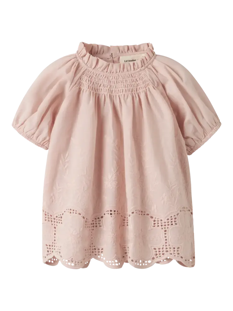 Lil' Atelier Dayna SS Loose Shirt - Peach Whip