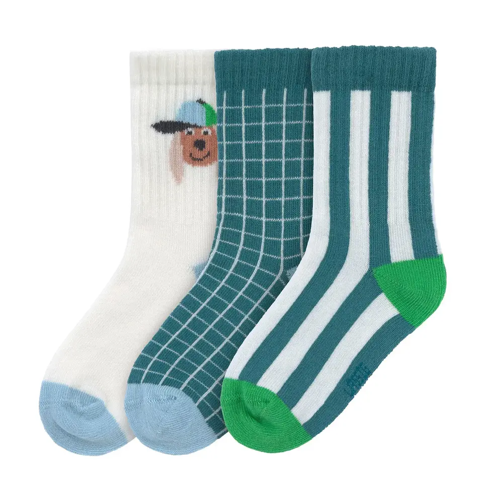 Lässig Tennis Socks 3 pcs GOTS - Dog