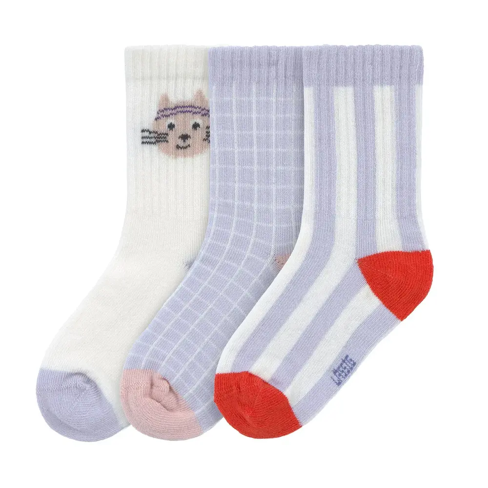 Lässig Tennis Socks 3 pcs GOTS - Cat