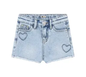Daily7 Denim Shorts Heart - Blue Denim