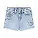 Daily7 Denim Shorts Heart - Blue Denim
