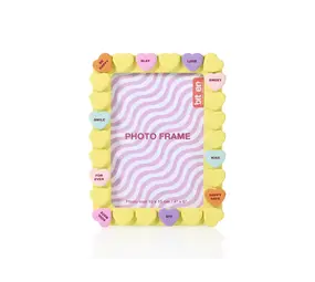Bitten Design Sweet Heart Photoframe Yellow Bitten Design Sweet Heart Photoframe Yellow
