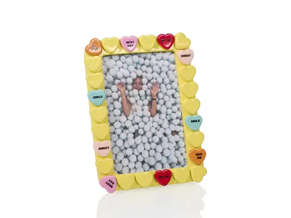 Bitten Design Sweet Heart Photoframe Yellow Bitten Design Sweet Heart Photoframe Yellow
