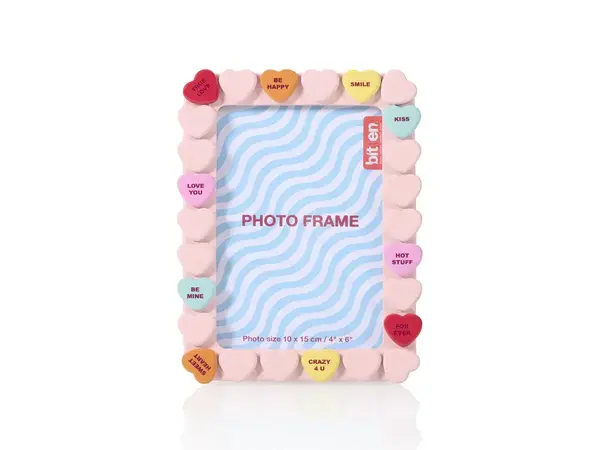 Bitten Design Sweet Heart Photoframe Pink Bitten Design Sweet Heart Photoframe Pink