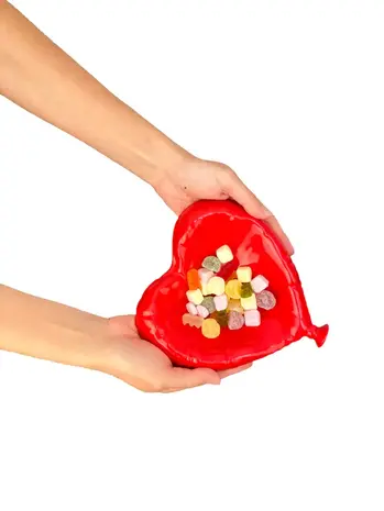 Bitten Design Heart Balloon Tray