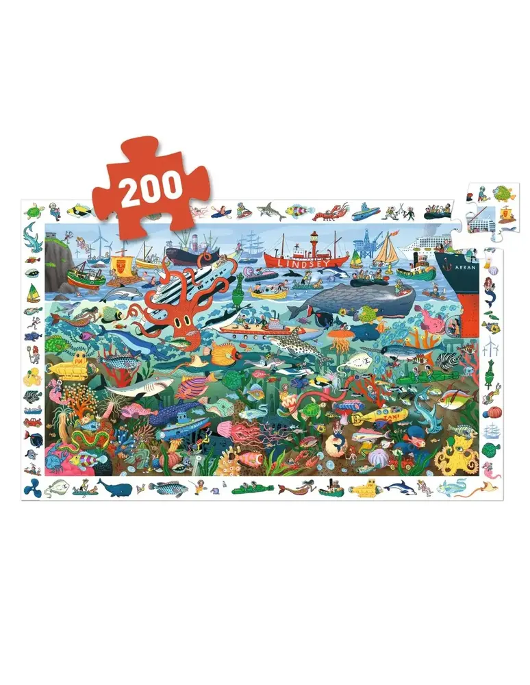 Djeco Observatiepuzzel De Geheimen van de Zee