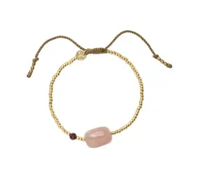 A Beautiful Story Surprise 126 Rose Quartz Garnet Bracelet GC