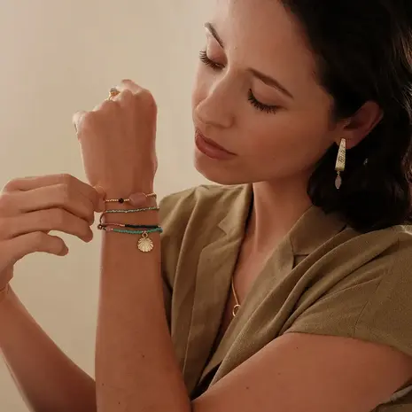 A Beautiful Story Surprise 126 Rose Quartz Garnet Bracelet GC
