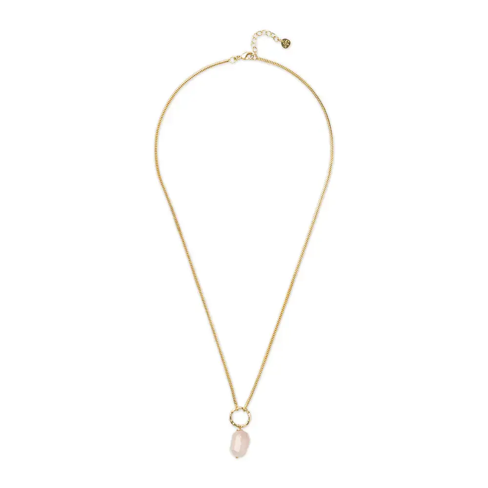 A Beautiful Story Awareness Rose Quartz Necklace GP