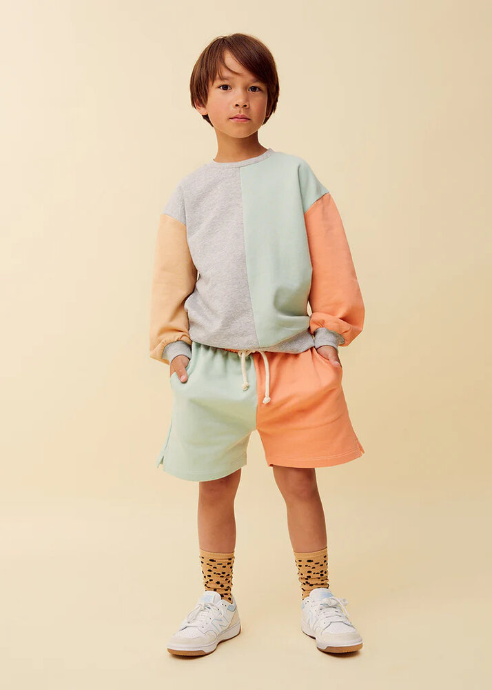 Sproet & Sprout Sweatshorts colourblock - Orange Ace