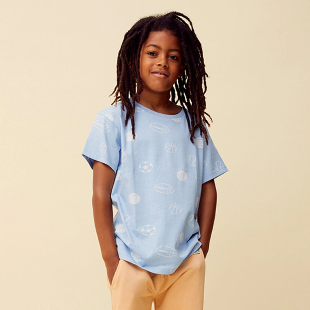Sproet & Sprout T-shirt balls print - Forever Blue Sproet & Sprout T-shirt balls print - Forever Blue