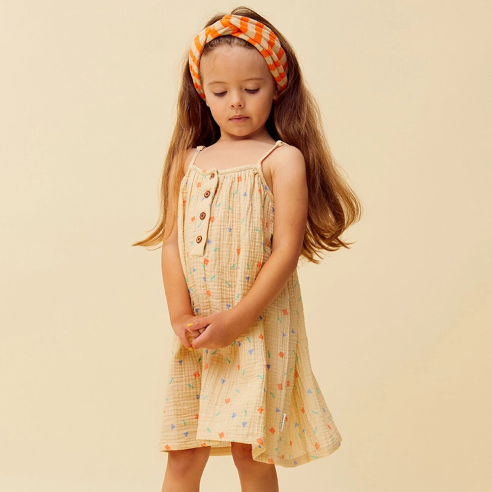 Sproet & Sprout Muslin dress sprinkle - Sesame