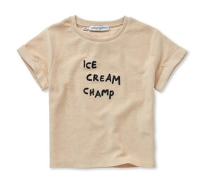 Sproet & Sprout Terry T-shirt ice cream champ - Sesame