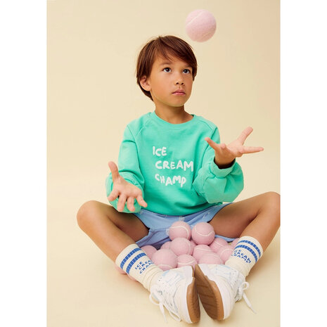 Sproet & Sprout Raglan sweatshirt ice cream champ - Jade Green