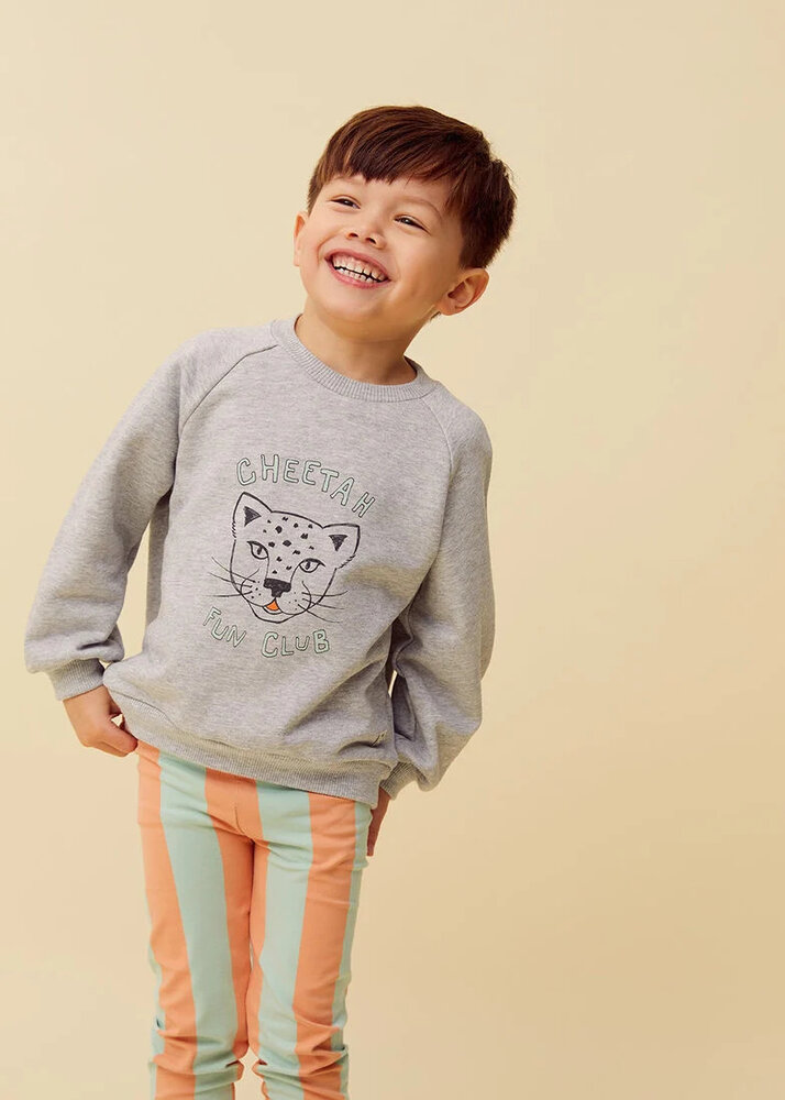 Sproet & Sprout Raglan sweatshirt cheetah - Grey Melee