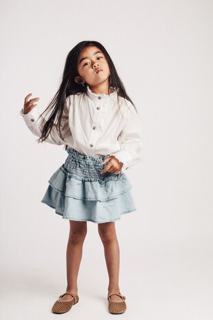 Baje Studio Skirt Yille - Blue Denim Light