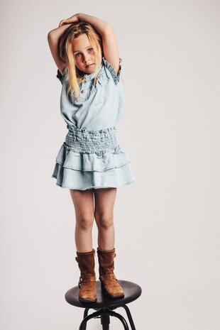 Baje Studio Skirt Yille - Blue Denim Light