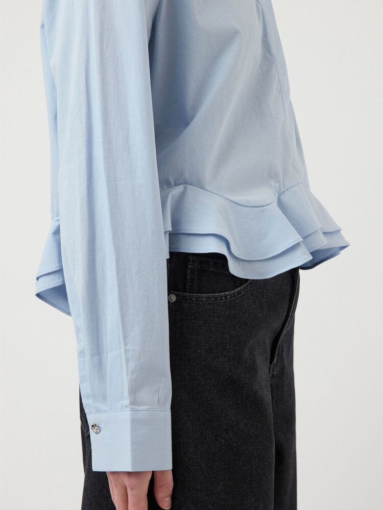 YAS Anera LS Short Shirt - Skyway