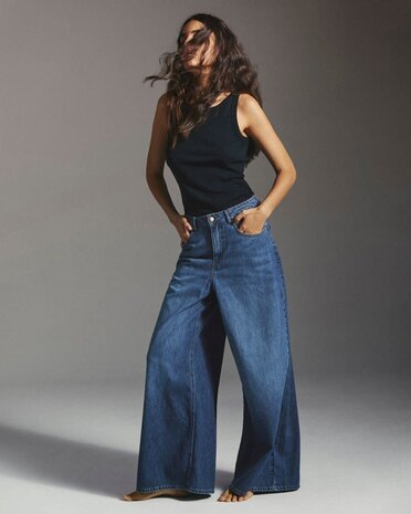 MSCH Turig Alena Pants - Mid Blue Wash