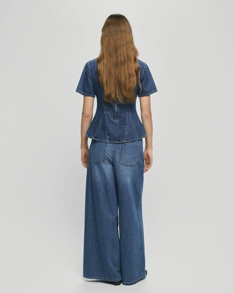 MSCH Turig Alena Pants - Mid Blue Wash