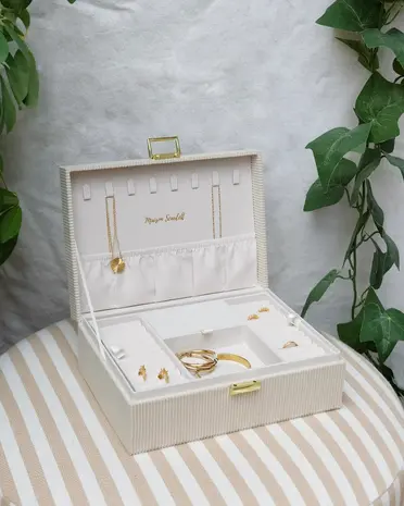 Maison Scarlett Sieradendoos  Louise - Corduroy Beige