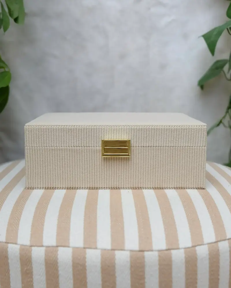 Maison Scarlett Sieradendoos  Louise - Corduroy Beige