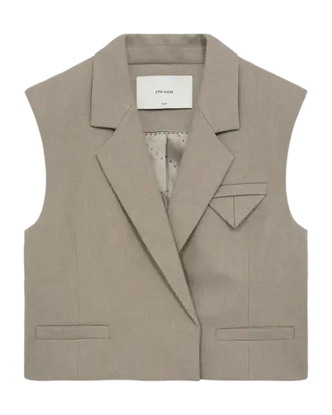 Cph Muse Tailor Short Waistcoat - Winter Twig Melange