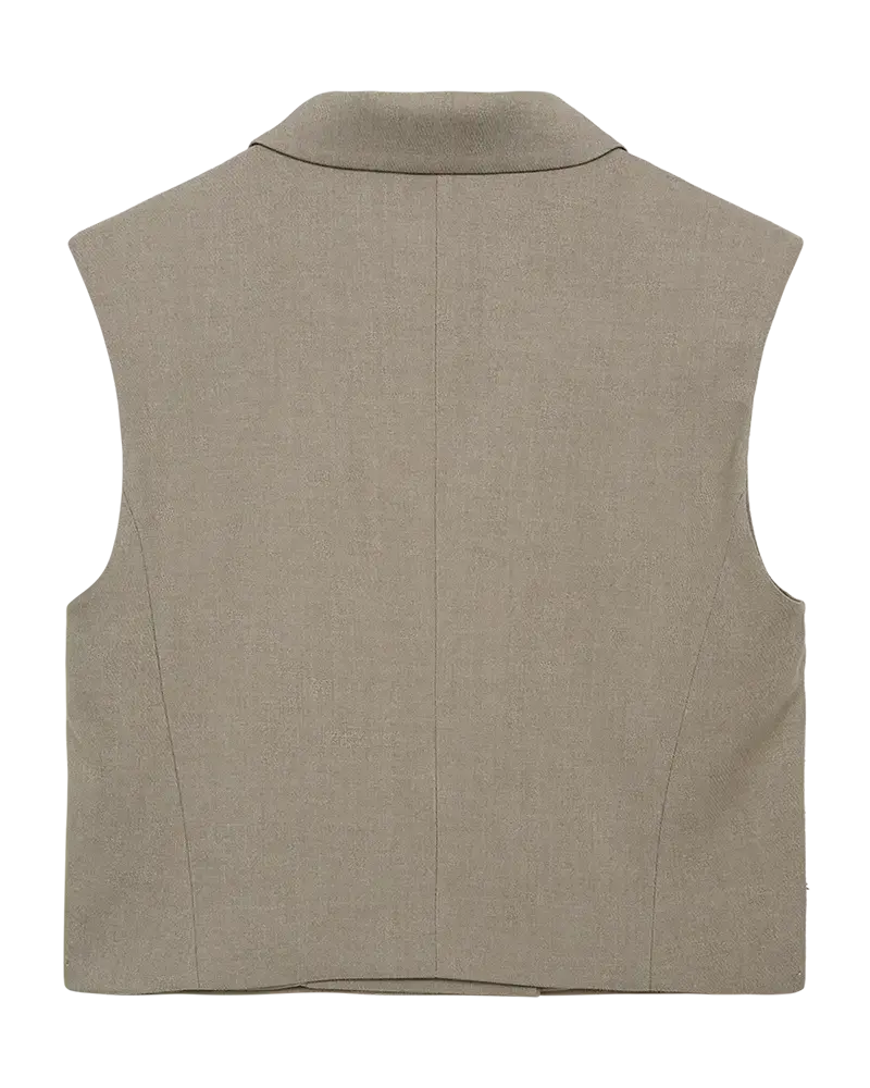 Cph Muse Tailor Short Waistcoat - Winter Twig Melange
