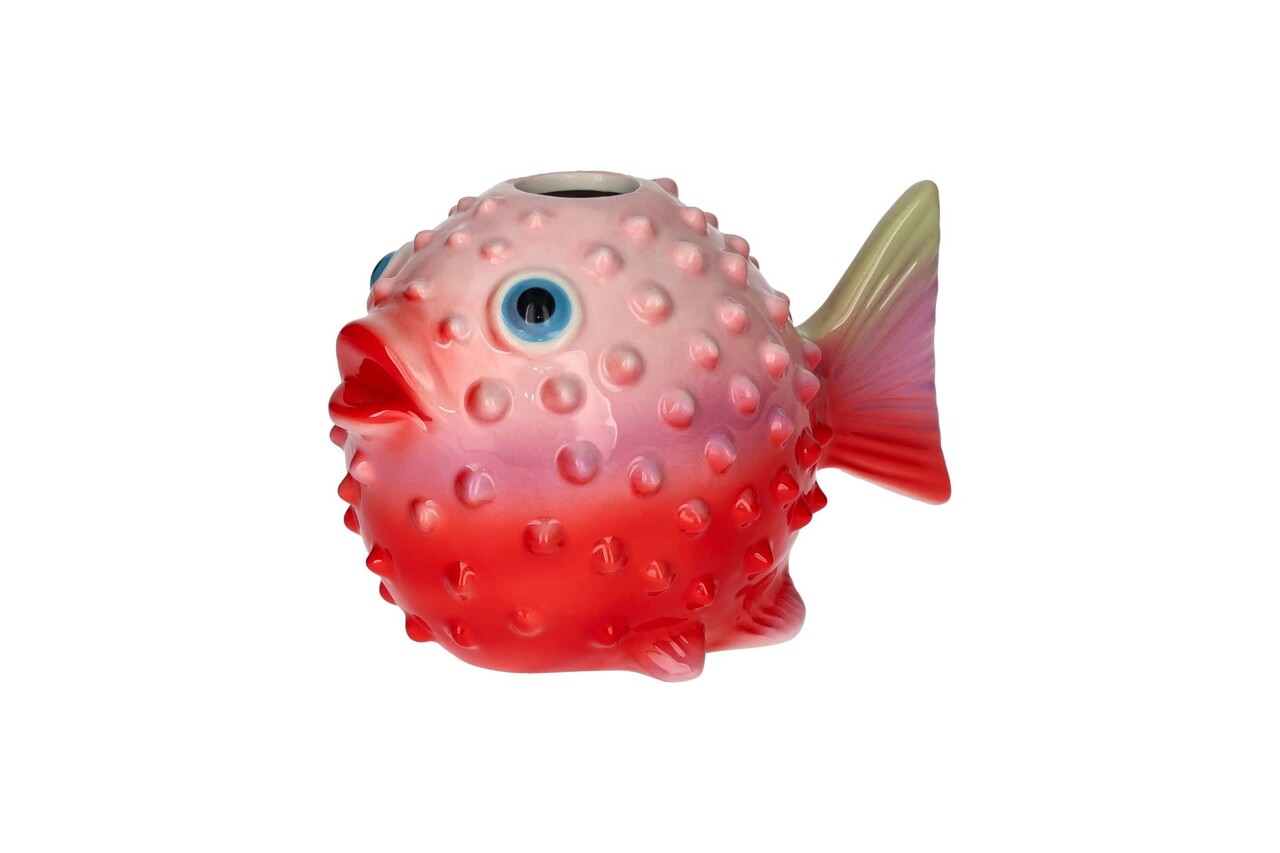Mignon Vase Pufferfish S - Pink/Red