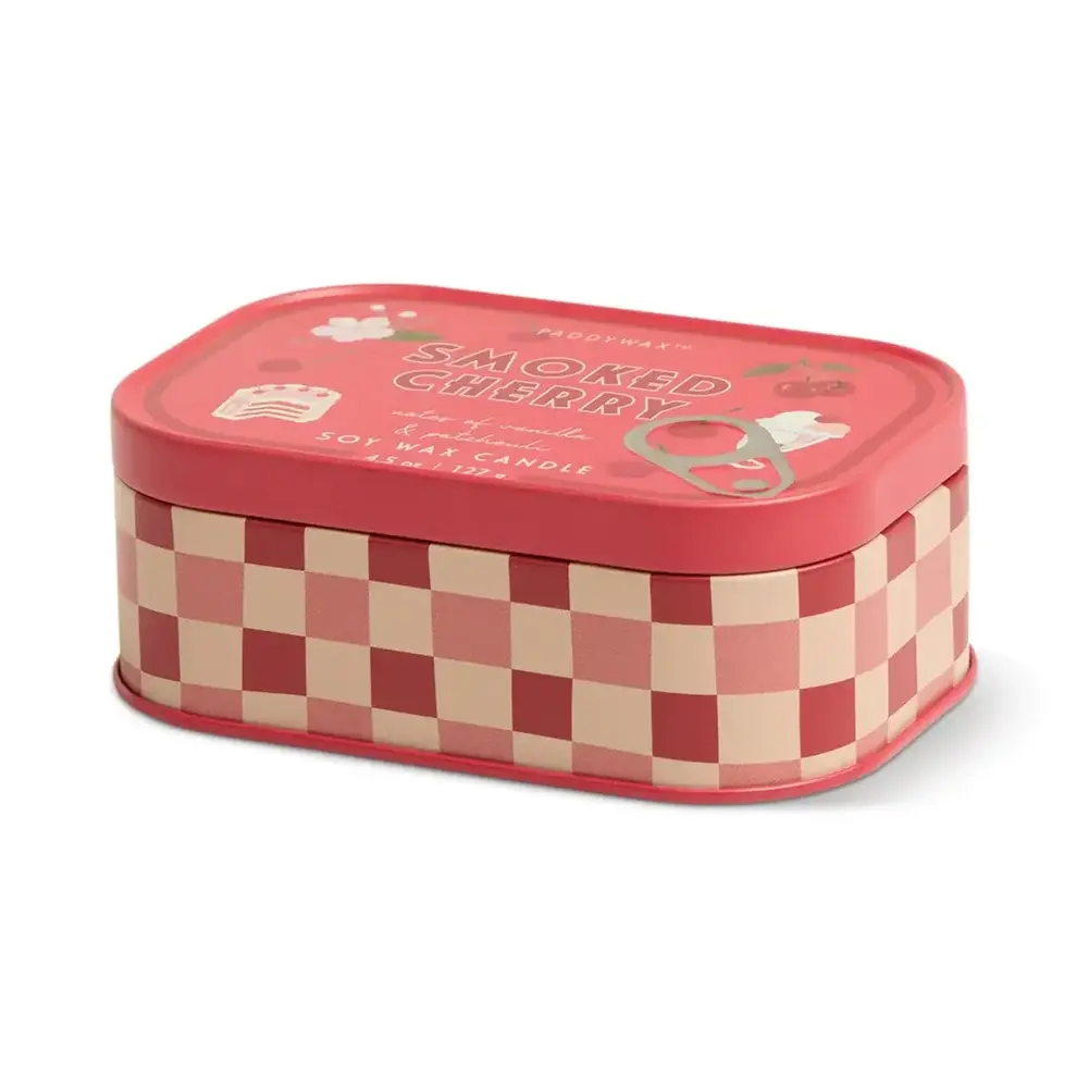 A Dopo Bistro Cherry Printed Tin Candle - Smoked Cherry A Dopo Bistro Cherry Printed Tin Candle - Smoked Cherry