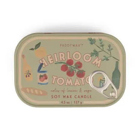 A Dopo Bistro Tomato Printed Tin Candle - Heirloom Tomato