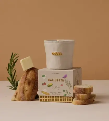 A Dopo Bistro French Baguette Ceramic Candle - Rosemary Thyme