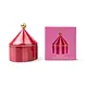 Designworks Ink Ceramic Trinket Box - Pink/Red Stripe