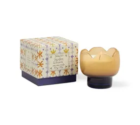 A Dopo Tulip Orange and Blue Glass Candle - Garden & Grove