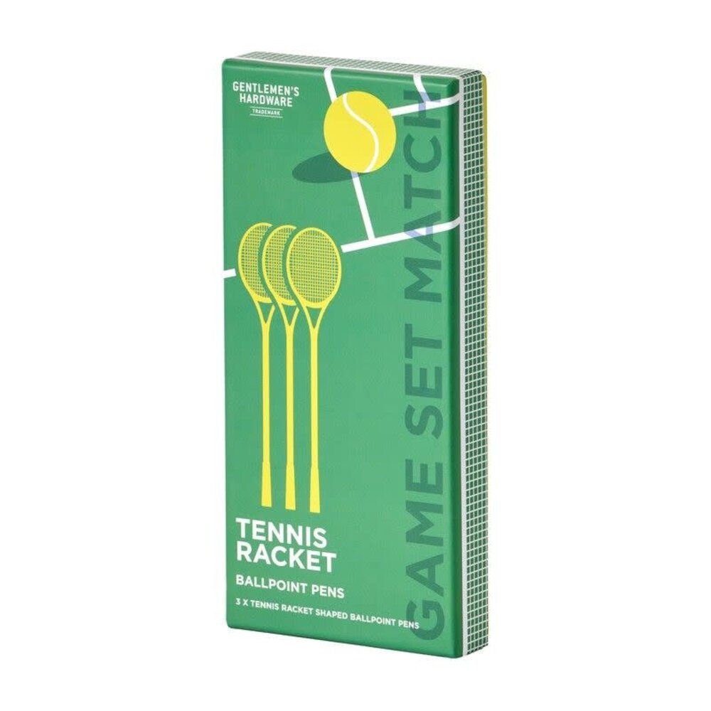Gentlemen's Hardware Tennis Racket Ballpoint Pens (Set of 3) Gentlemen's Hardware Tennis Racket Ballpoint Pens (Set of 3)
