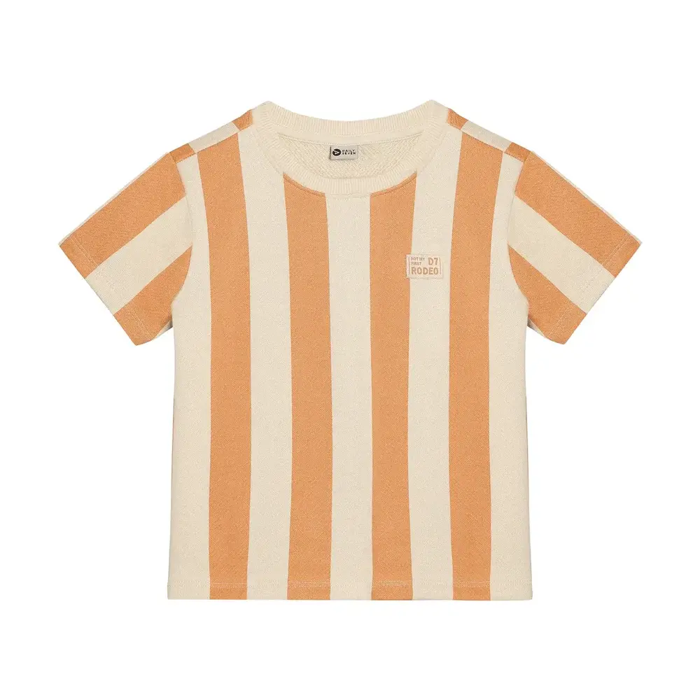 Daily7 T-shirt Big Stripe - Sandstone