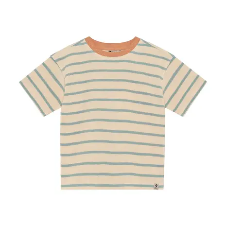 Daily7 Oversized T-shirt Stripe - Sandshell