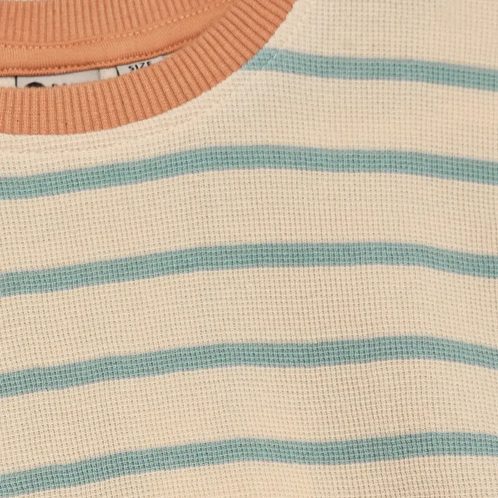 Daily7 Oversized T-shirt Stripe - Sandshell