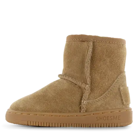Shoesme Cognac bootie met fluffy voering