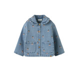 Lil' Atelier Deva Loose EMB Jacket - Medium Blue Denim Cherry