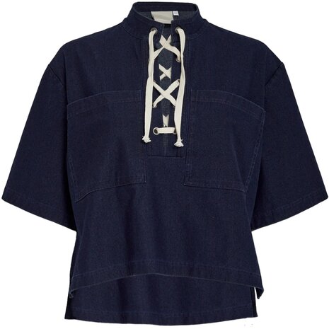 Peppercorn Naddie Blouse - Dark Denim