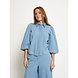 Peppercorn Nuisa Puff Sleeve Shirt - Mid Blue Denim